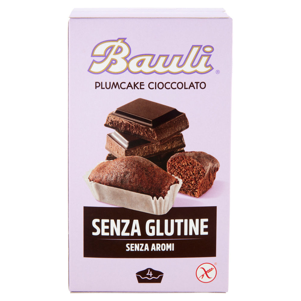 PLUMCAKE "SENZA" BAULI S/GLUTINE CIOCCOLATO G 132 - 2
