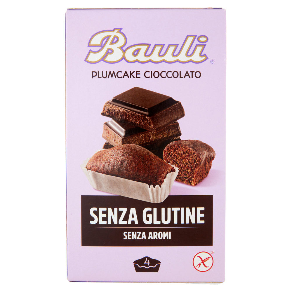 PLUMCAKE "SENZA" BAULI S/GLUTINE CIOCCOLATO G 132 - 3