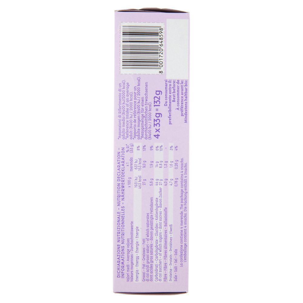 PLUMCAKE "SENZA" BAULI S/GLUTINE CIOCCOLATO G 132 - 5