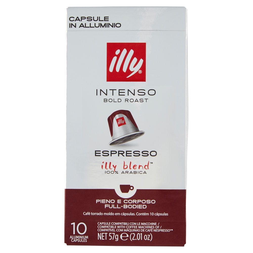 Illy 10 capsule gusto intenso compatibili nespresso g 57