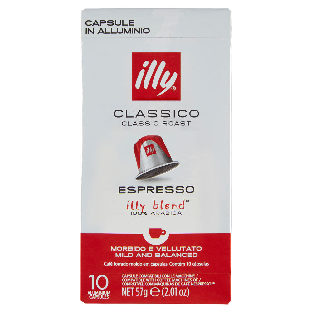 Illy 10 capsule gusto classico compatibili nespresso g 57