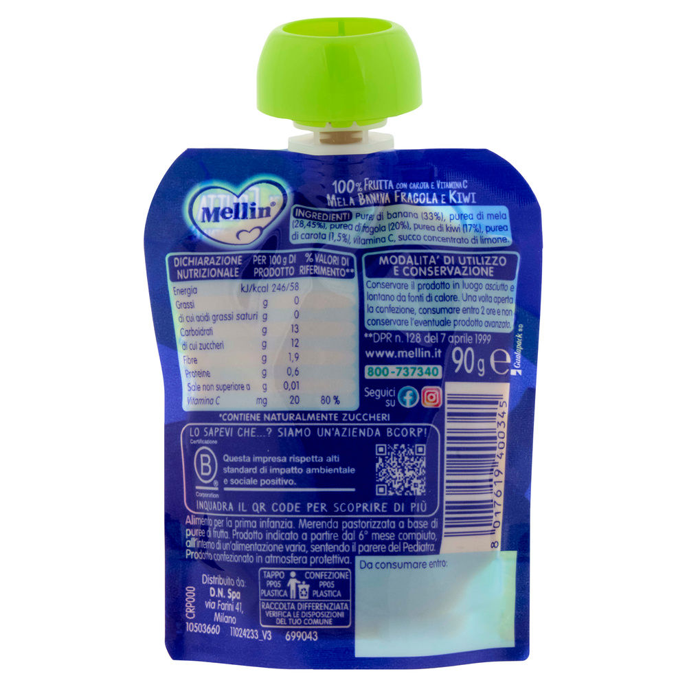 POUCH FRAGOLA KIWI MELLIN G 90 - 12