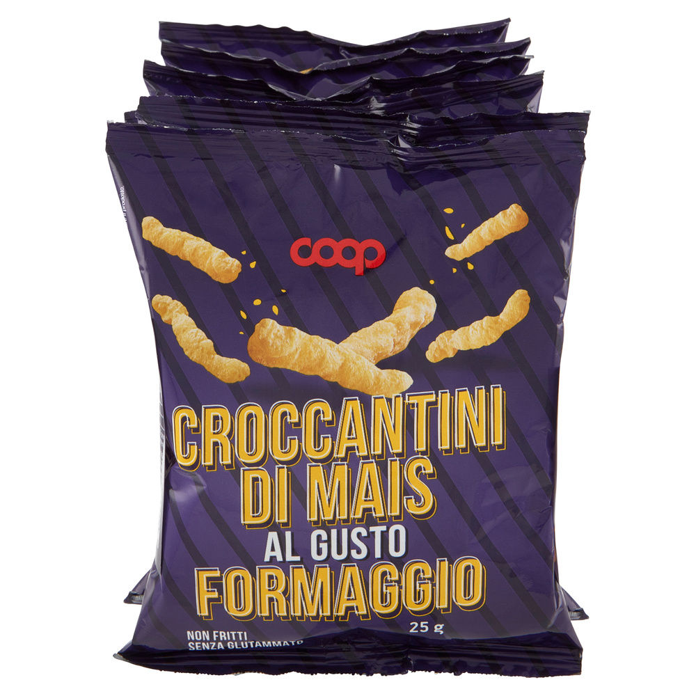 CROCCANTINI DI MAIS AL FORMAGGIO COOP NO PALMA MULTIPACK G 150 - 6