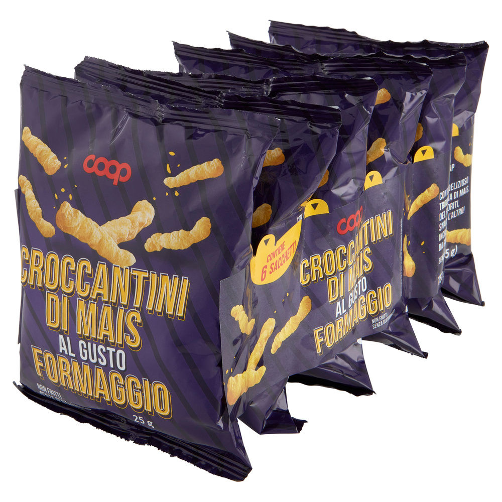 CROCCANTINI DI MAIS AL FORMAGGIO COOP NO PALMA MULTIPACK G 150 - 2