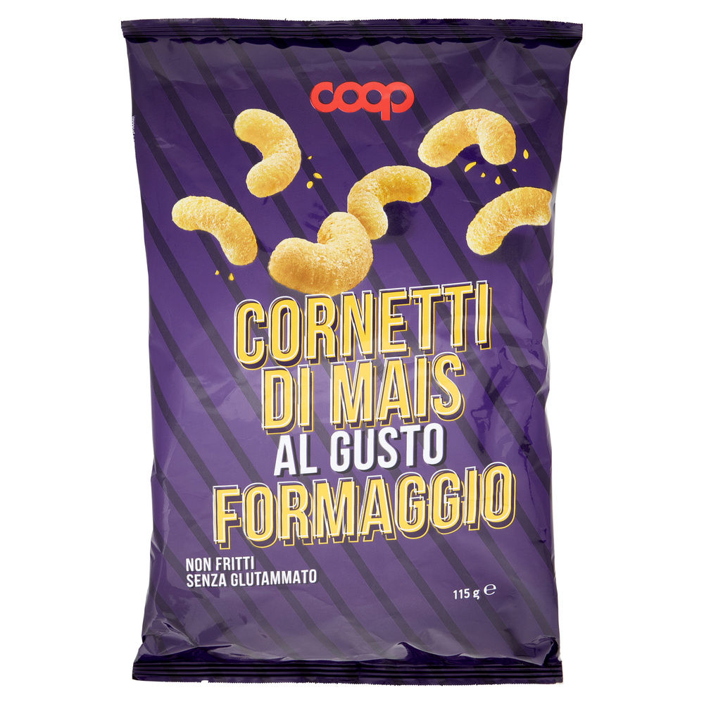 CORNETTI DI MAIS AL FORMAGGIO COOP NO PALMA SACCHETTO G 115 - 3