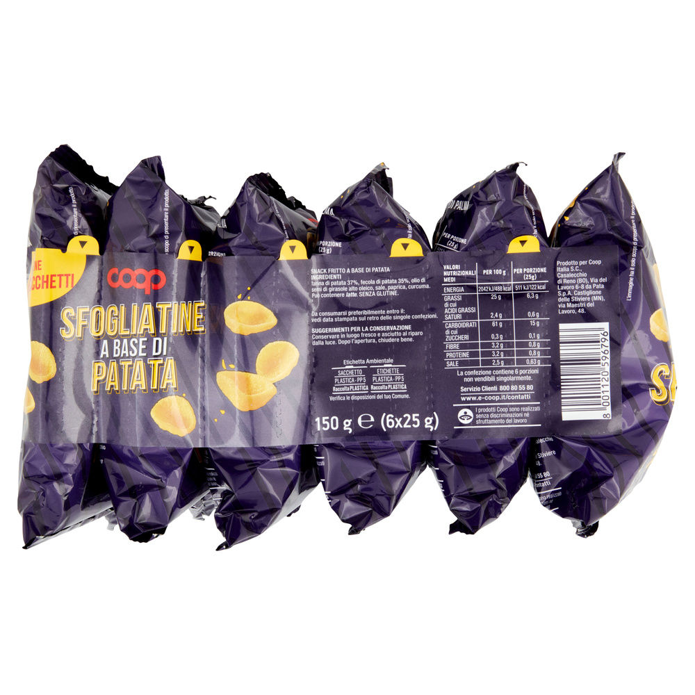 SFOGLIATINE DI PATATE COOP MULTIPACK  PZ.6 G 150 NO PALMA - 2