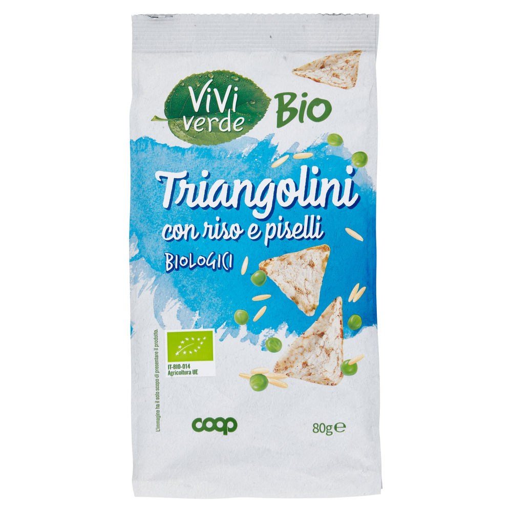 TRIANGOLINI BIO VIVI VERDE COOP DI RISO CON PISELLI SACCHETTO G 80 - 0