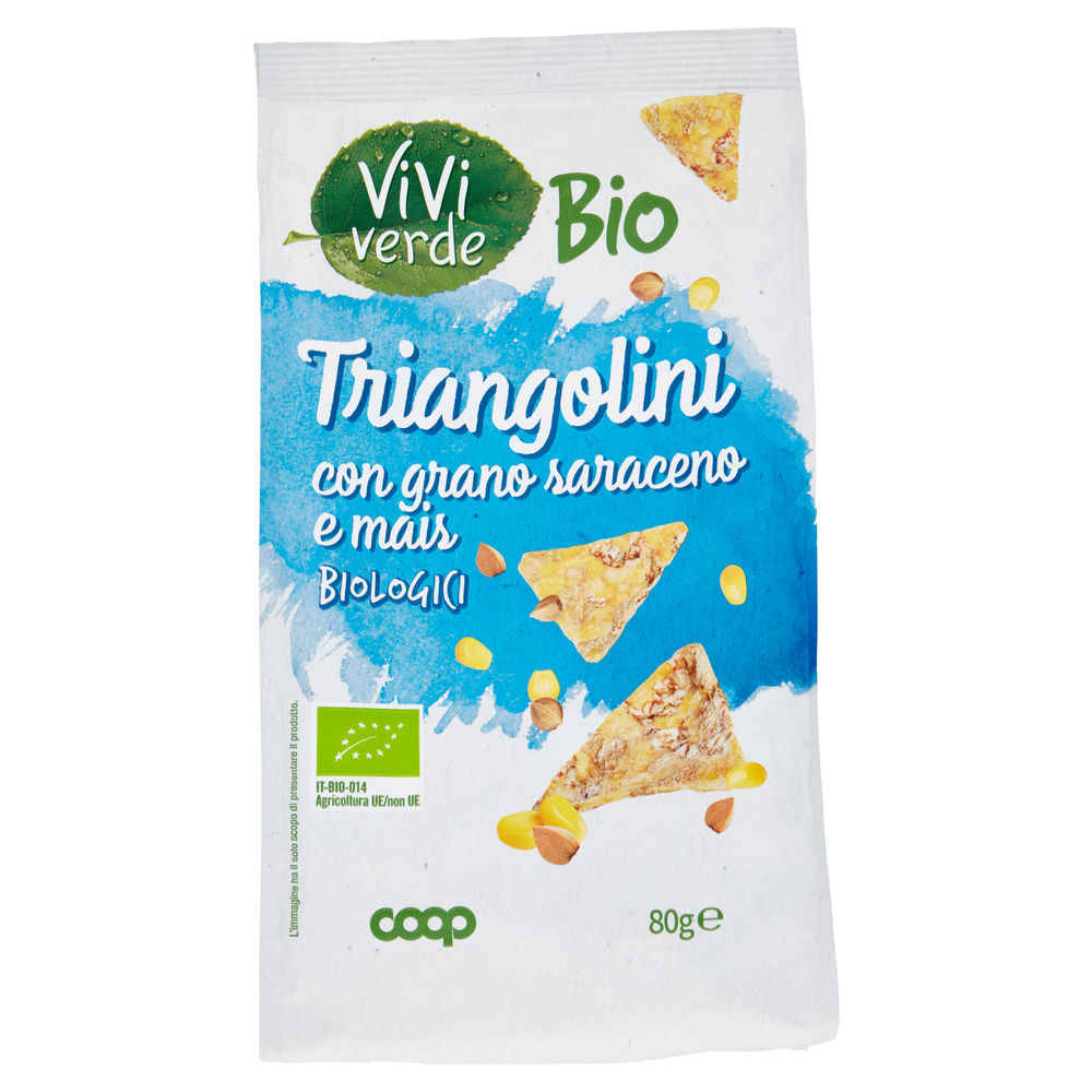 TRIANGOLINI BIO VIVI VERDE COOP CON GRANO SARACENO E MAIS SACCHETTO G 80 - 7