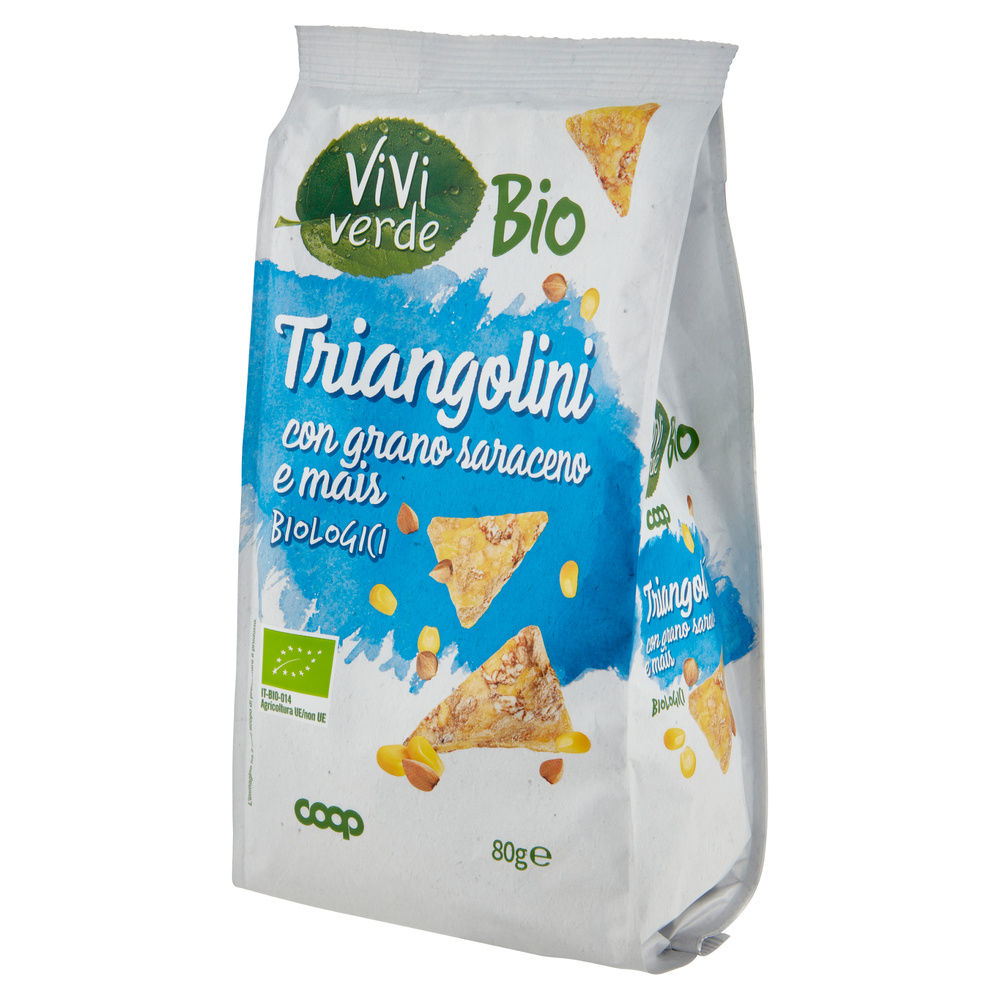 TRIANGOLINI BIO VIVI VERDE COOP CON GRANO SARACENO E MAIS SACCHETTO G 80 - 8