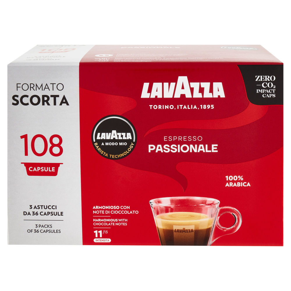 CAFFÈ LAVAZZA A MODO MIO PASSIONALE 108 CAPSULE SCATOLA G 810 - 2