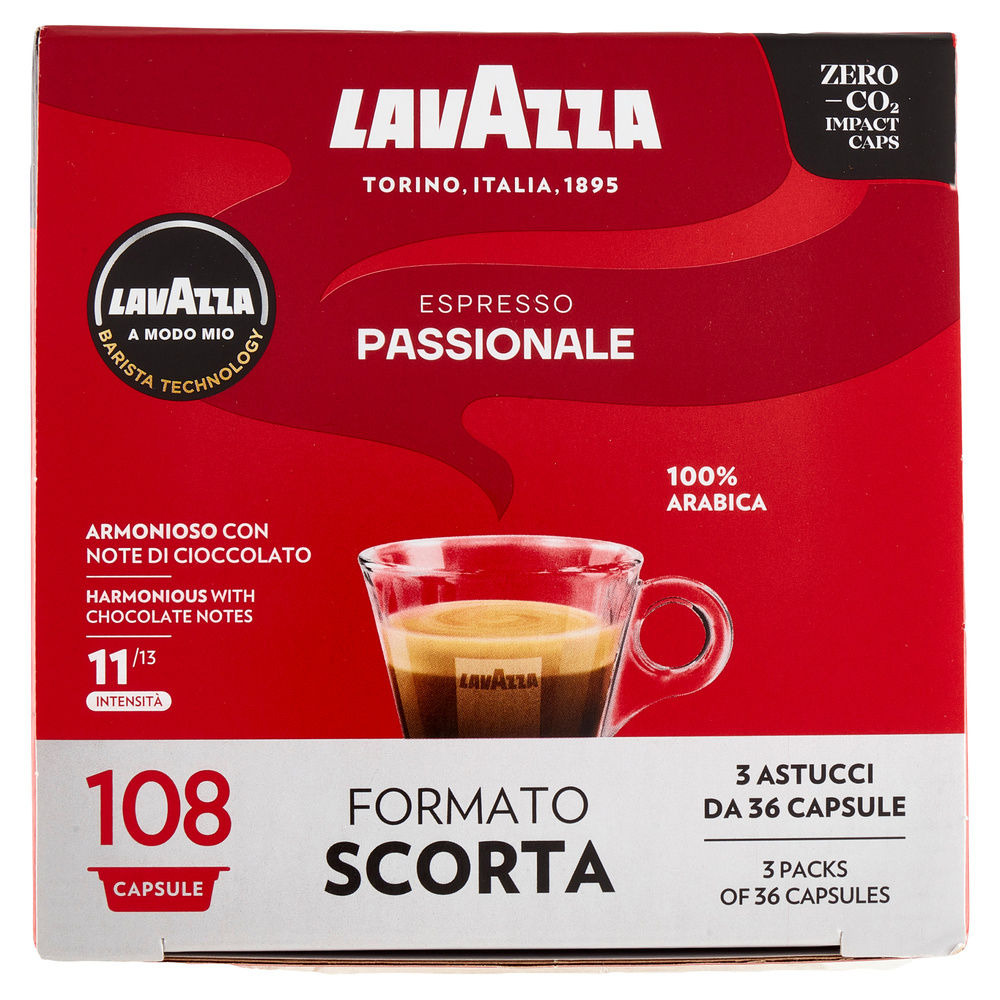 CAFFÈ LAVAZZA A MODO MIO PASSIONALE 108 CAPSULE SCATOLA G 810 - 6