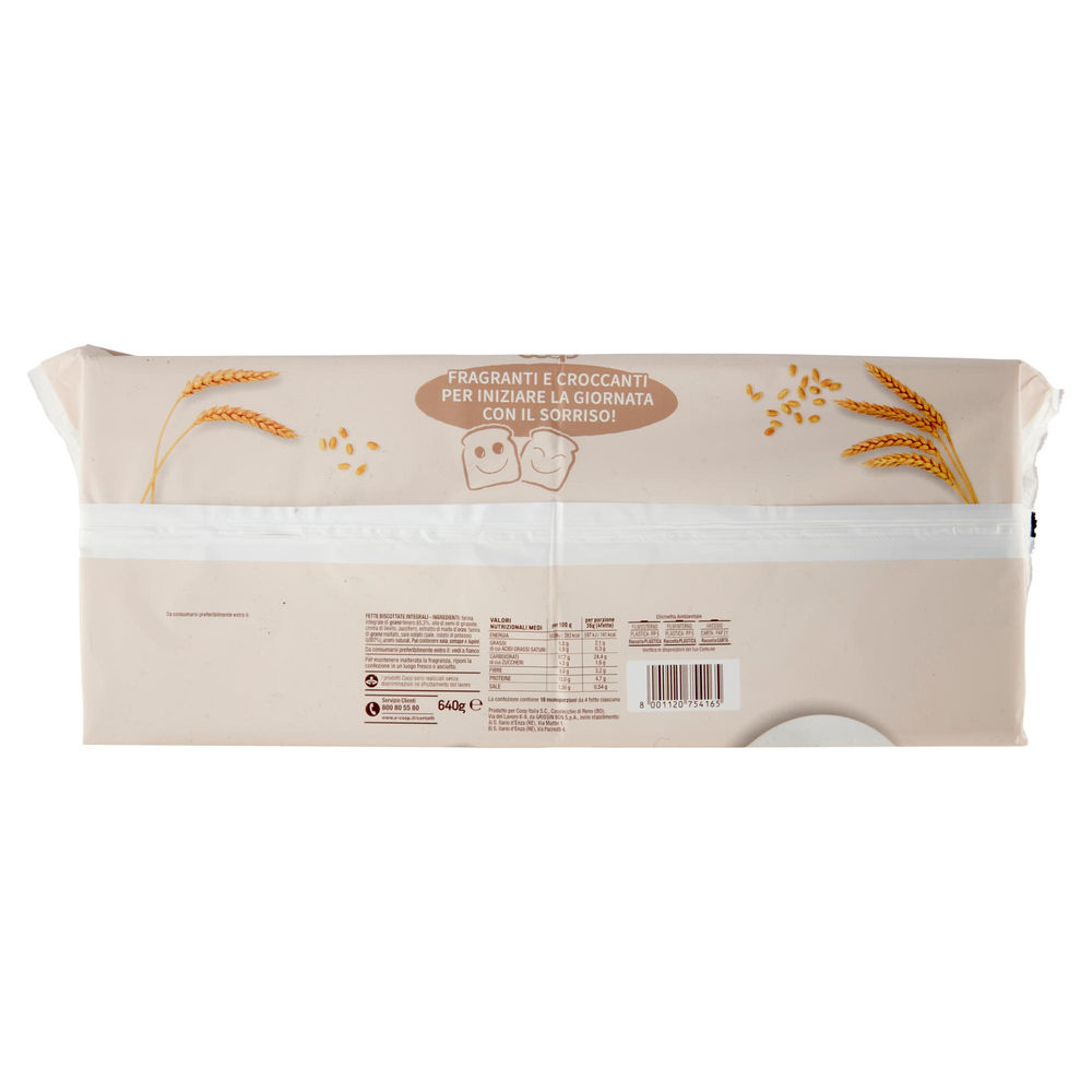 FETTE BISCOTTATE INTEGRALI COOP 72 FETTE FLOW-PACK G 640 - 2