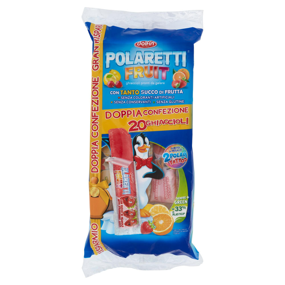 POLARETTI FRUIT GREEN DOLFIN AMARENA FRAGOLA ARANCIA LIMONE 42ML X20PZ ML 840 - 0