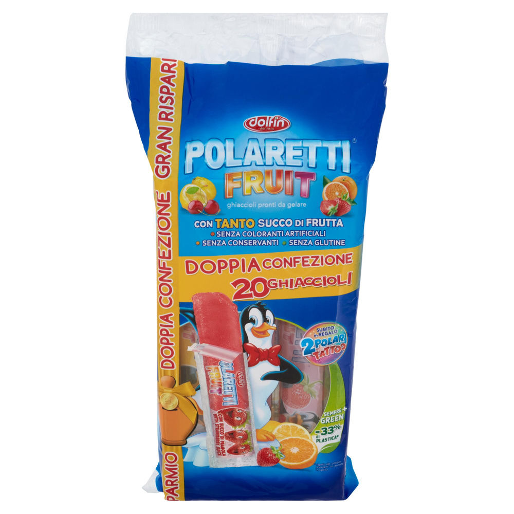 POLARETTI FRUIT GREEN DOLFIN AMARENA FRAGOLA ARANCIA LIMONE 42ML X20PZ ML 840 - 3