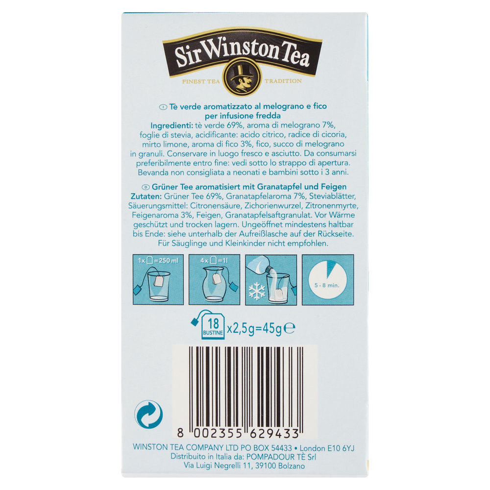 TE' VERDE FREDDO FICO MELOGRANO SIR WINSTON SCATOLA G. 45 - 6