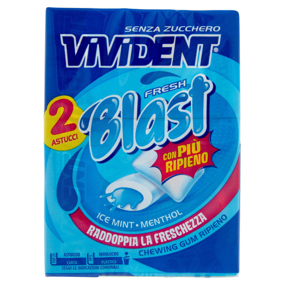 CHEWING GUM VIVIDENT BLAST MINT MULTIPACK PZ 2 G 60 - 1