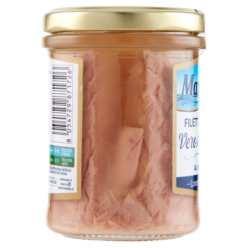 FILETTI TONNO MAREBLU VERO NATURALE VETRO G 180 SGOCC. G126 - 2