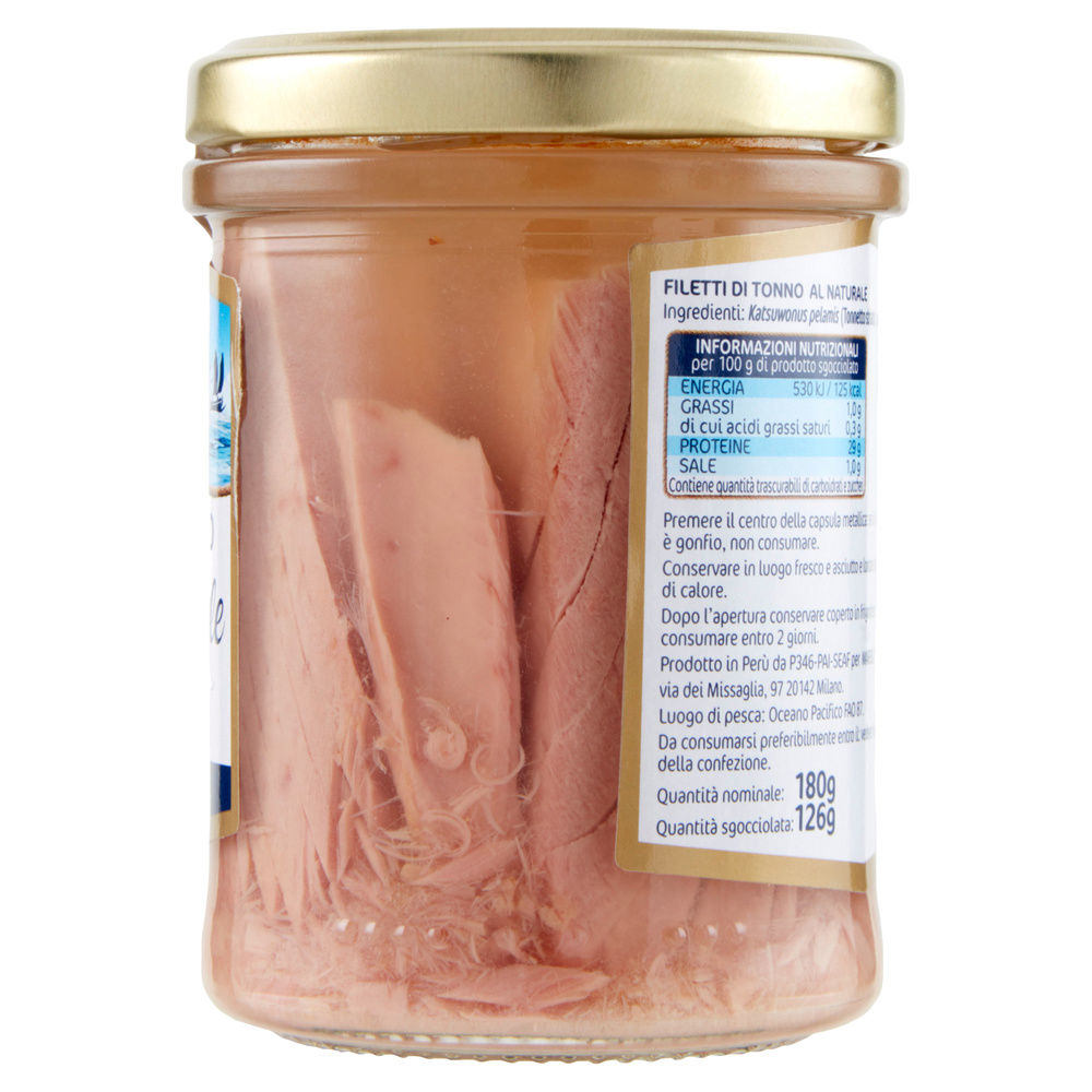 FILETTI TONNO MAREBLU VERO NATURALE VETRO G 180 SGOCC. G126 - 4