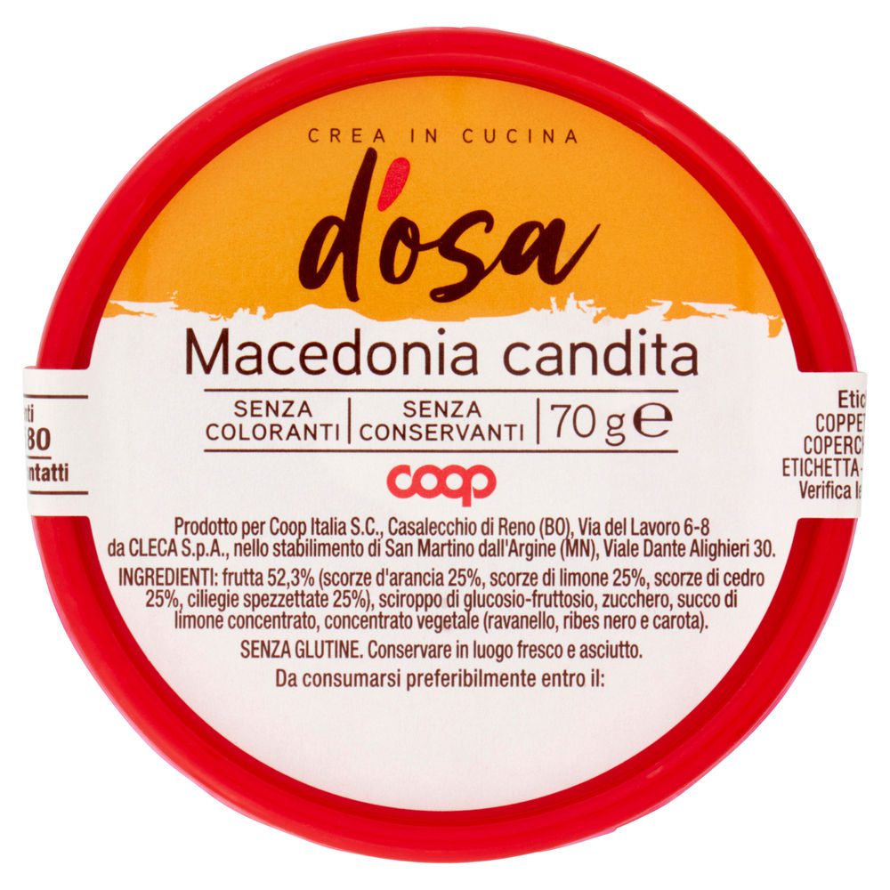 Macedonia candita d'osa coop barattolo g 70