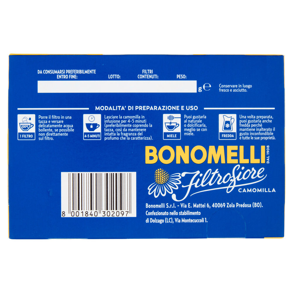 CAMOMILLA FILTROFIORE BONOMELLI 14 FL. SCATOLA G 28 - 2