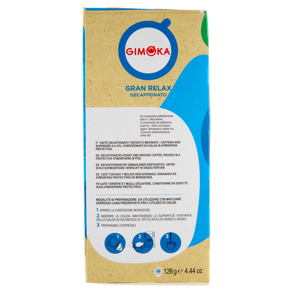 CIALDE  GIMOKA CAFFE' GRAN RELAX X18 DECAFFEINATO - 3