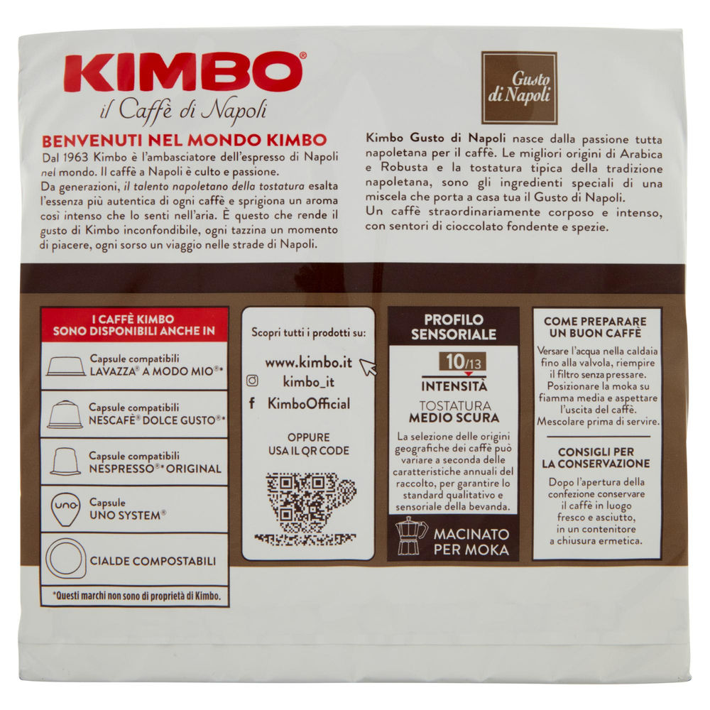 CAFFE' KIMBO GUSTO DI NAPOLI G 250X2PZ BUSTA G 500 - 1