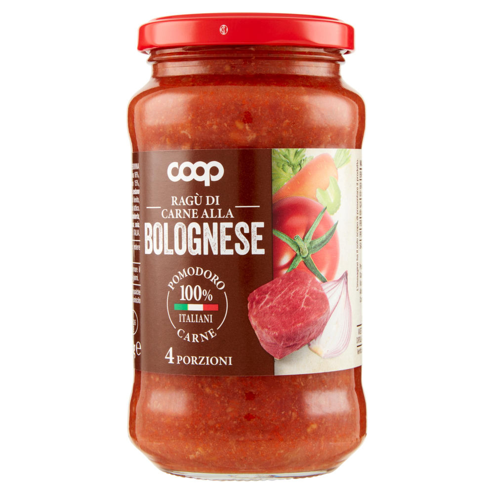 Ragu' carne alla bolognese coop vaso vetro g 400