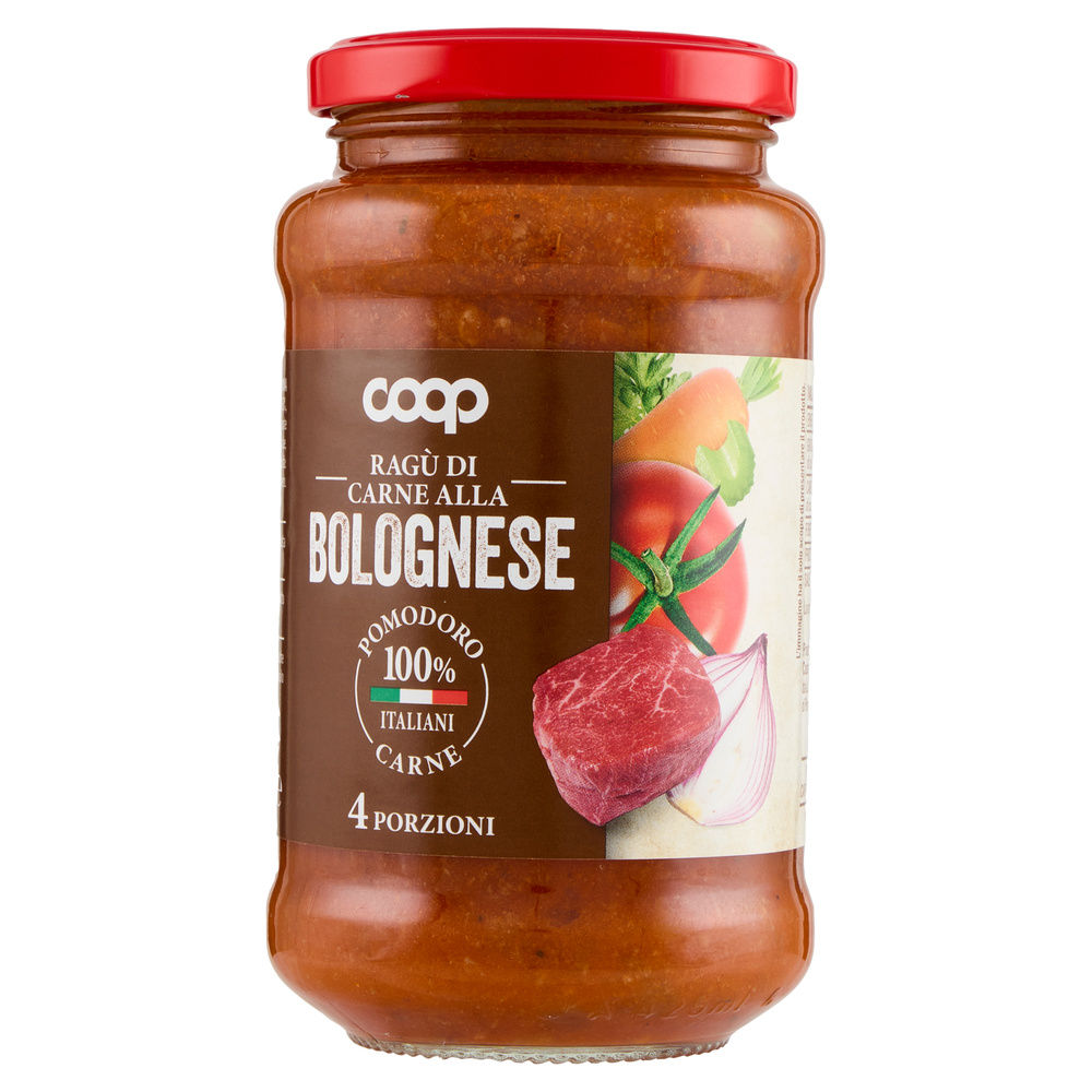 RAGU' CARNE ALLA BOLOGNESE COOP VASO VETRO G 400 - 14