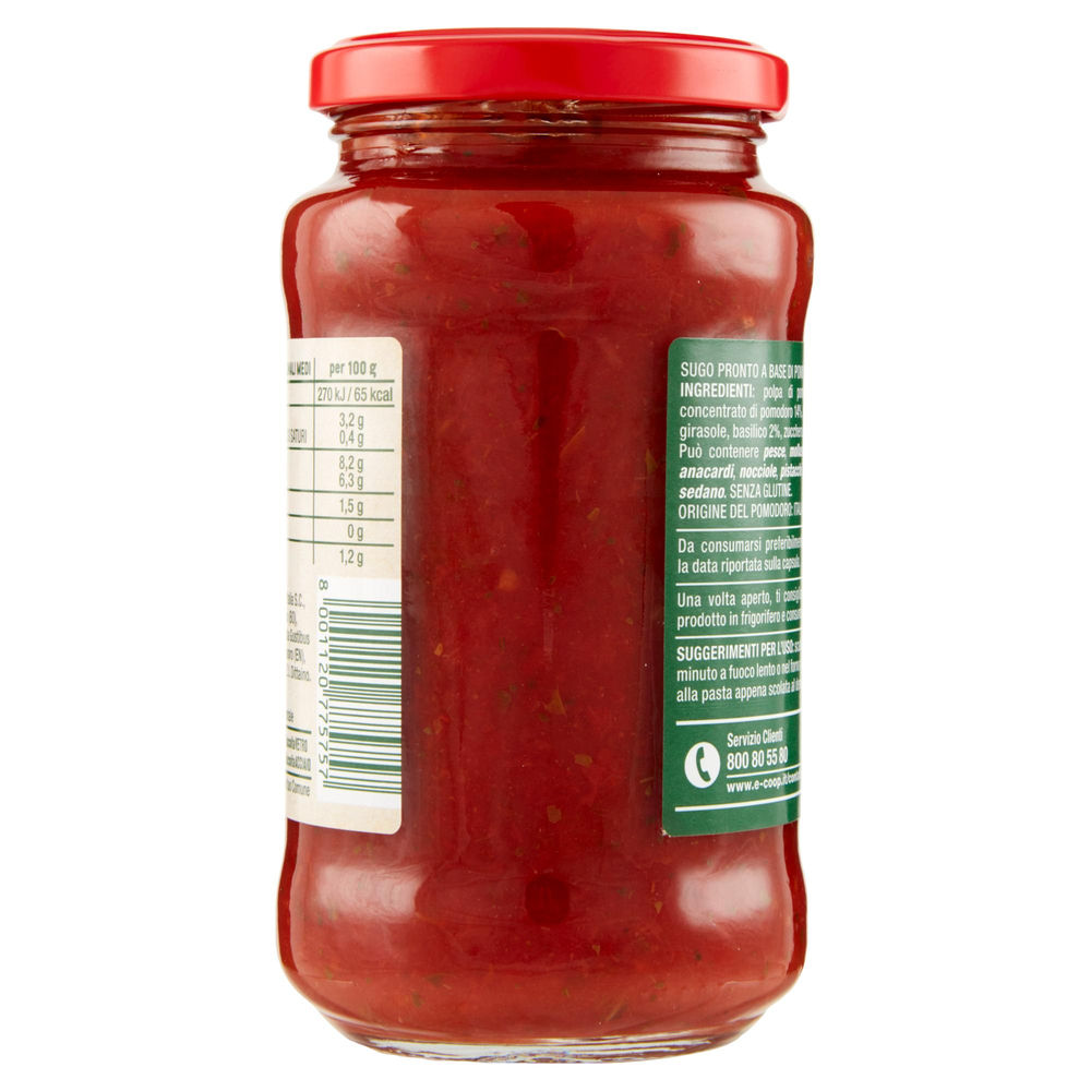 SUGO AL BASILICO COOP VASO VETRO G 400 - 1