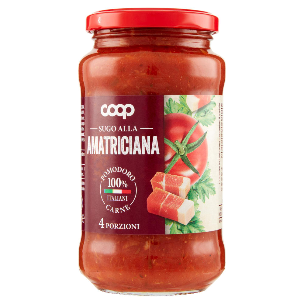 Sugo all'amatriciana coop vaso vetro g 400