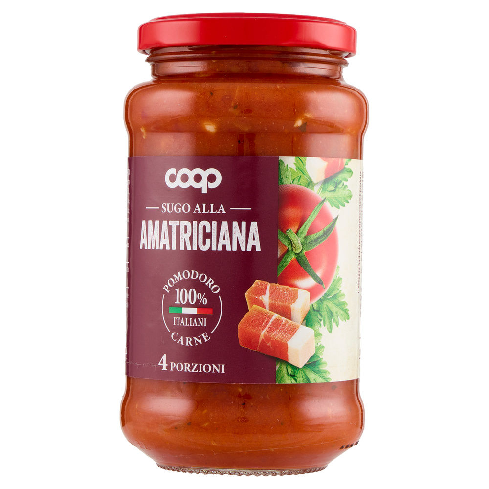 SUGO ALL'AMATRICIANA COOP VASO VETRO G 400 - 14