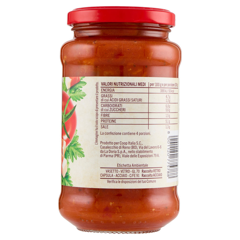 SUGO ALL'AMATRICIANA COOP VASO VETRO G 400 - 11