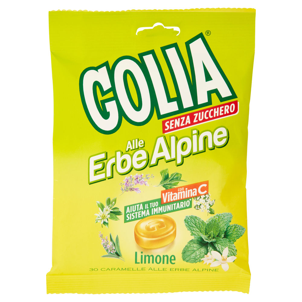 Caramelle golia s/z herbs limone busta g 60