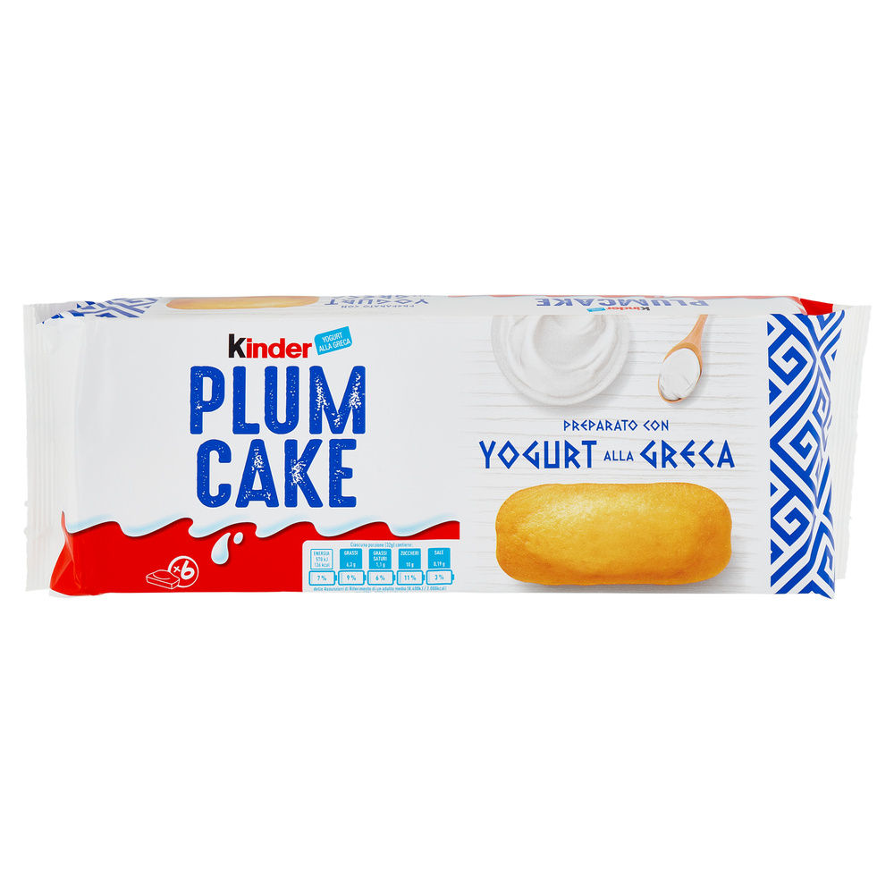 KINDER PLUMCAKE T6 PREPARATO CON YOGURT ALLA GRECA INCARTO G 192 - 5