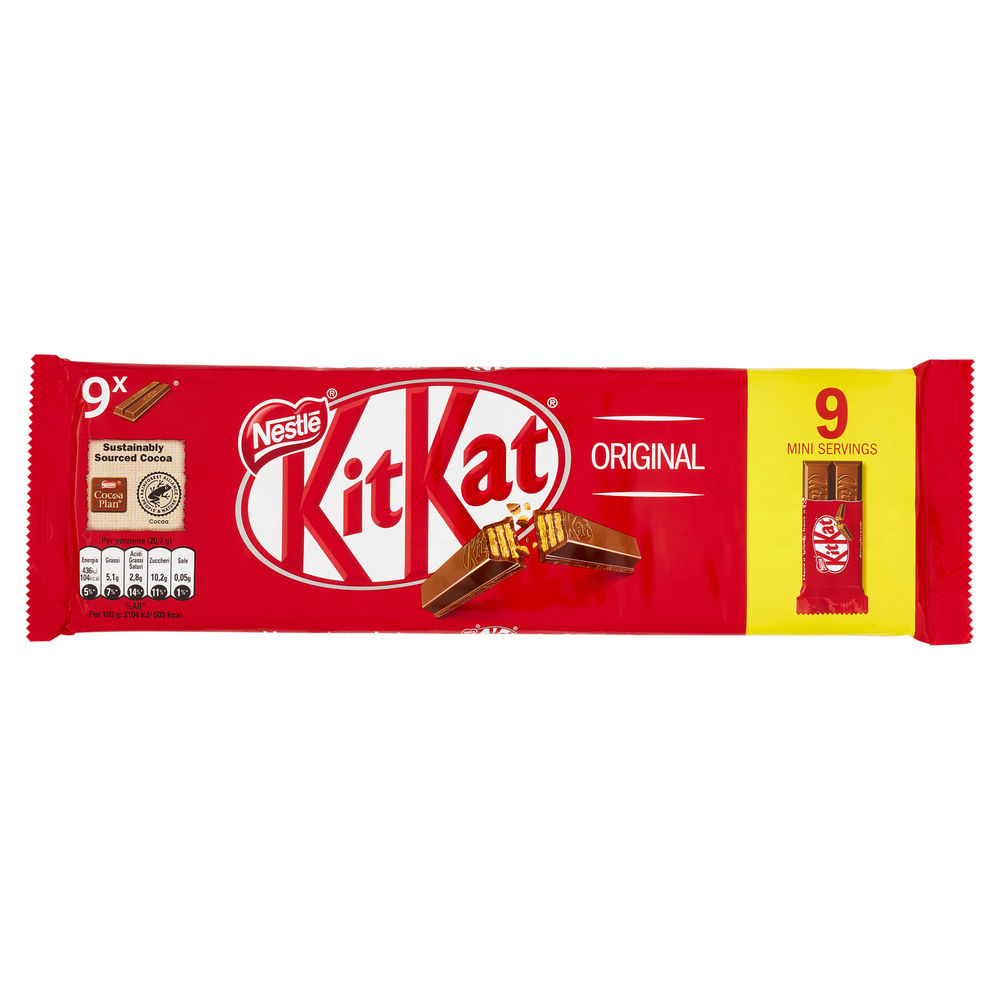 KIT KAT FAMILY ORIGINAL NESTLE' 8+1 GRATIS G 186,3 O/S - 0