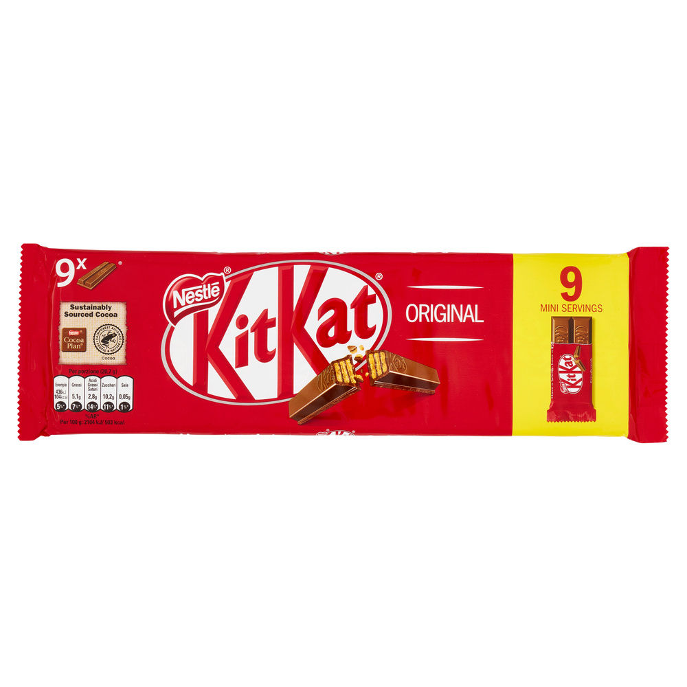 KIT KAT FAMILY ORIGINAL NESTLE' 8+1 GRATIS G 186,3 O/S - 3