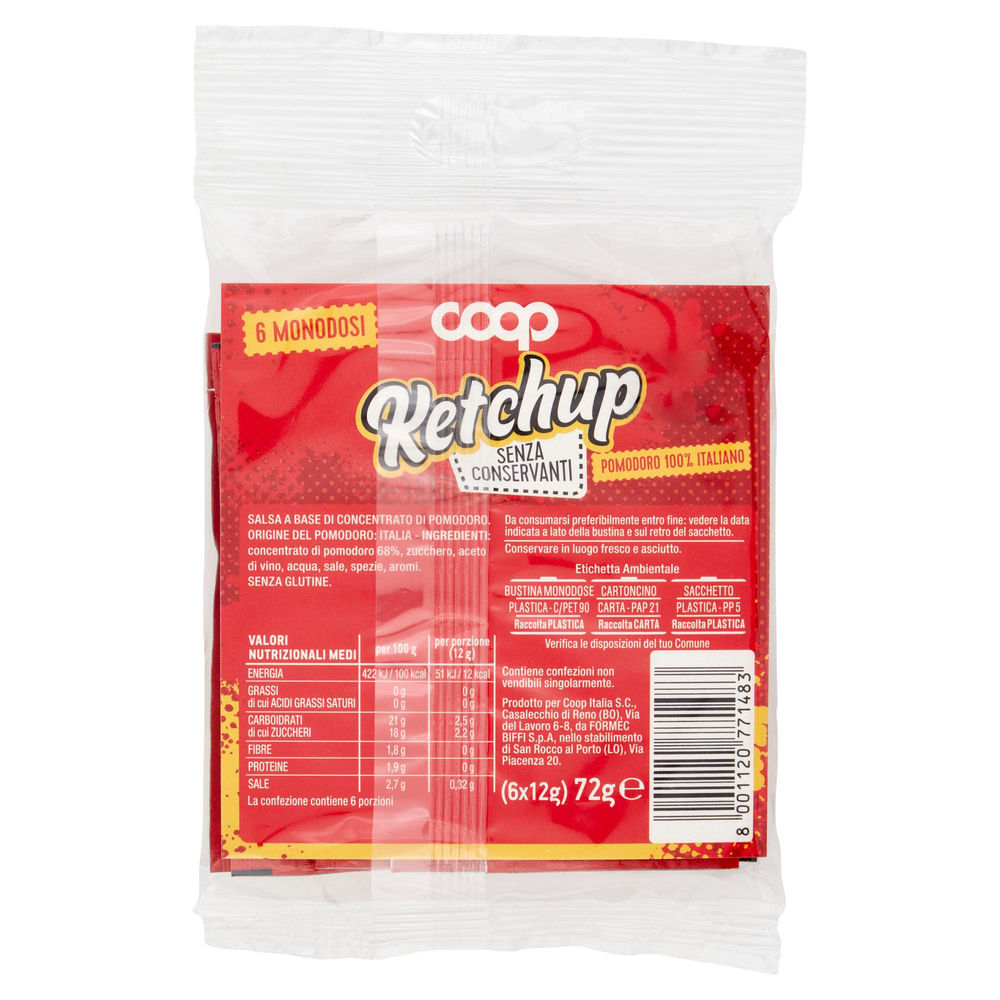 KETCHUP COOP IN BUSTINA MONODOSE - 6XG12 - 1