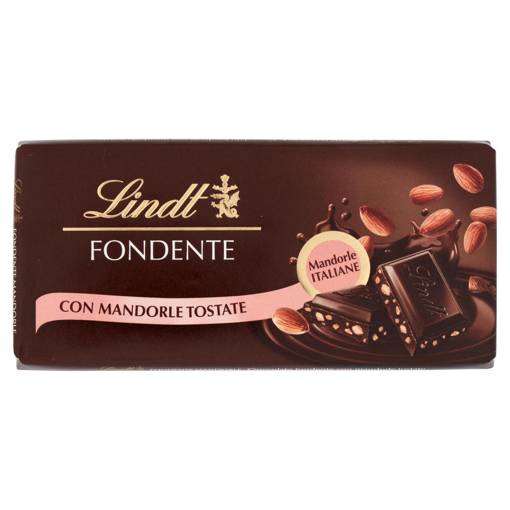 TAVOLETTA CIOCCOLATO FONDENTE MANDORLE LINDT SCATOLA G 100 - 2