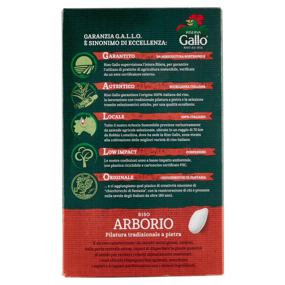 RISO ARBORIO SOSTENIBILE GALLO KG 1 - 1