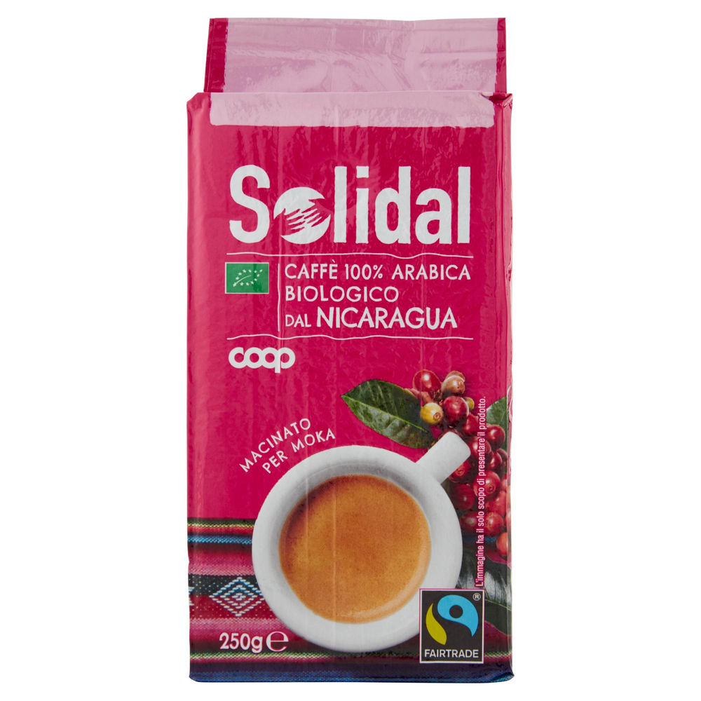 CAFFE' BIO ARABICA 100% COOP SOLIDAL NICARAGUA MACINATO SOTTOVUOTO G 250 - 0