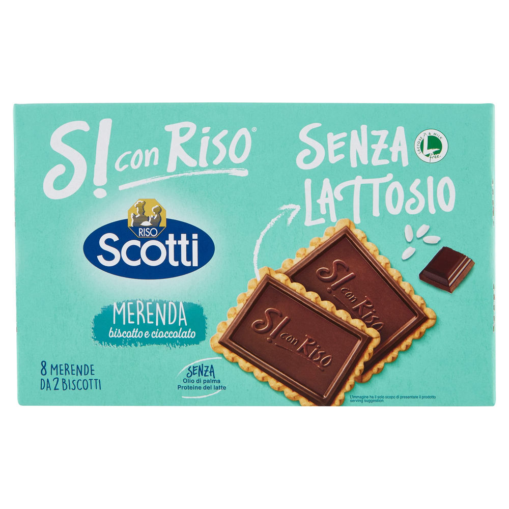 Merenda biscotto e cioccolato si con riso scotti g. 200