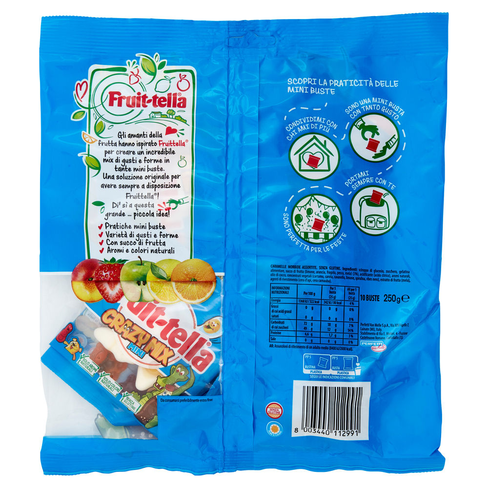 CARAMELLE FRUITTELLA CRAZY BAG BUSTA G 250 - 1