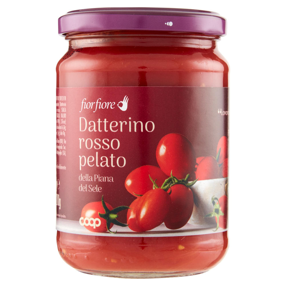 POMODORO DATTERINO ROSSO INTERO PELATO IN SUCCO DI DATTERINO ROSSO FF COOP G 350 - 5