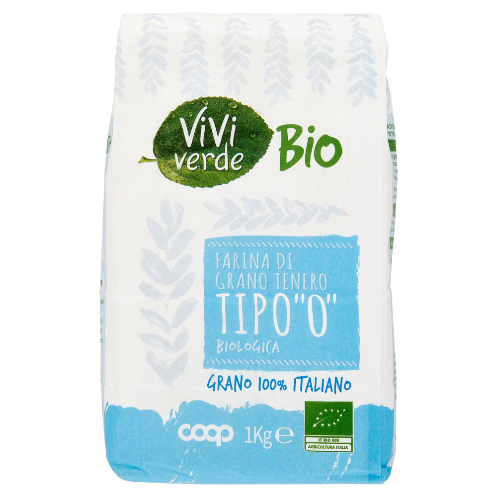 Farina di grano tenero tipo 0 bio viviverde coop sacchetto kg 1