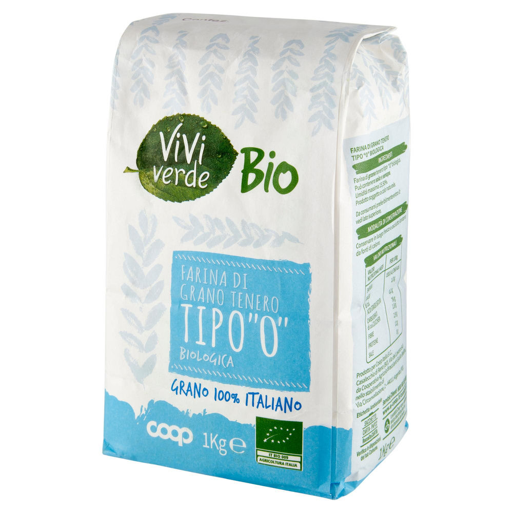 FARINA DI GRANO TENERO TIPO 0 BIO VIVIVERDE COOP SACCHETTO KG 1 - 5