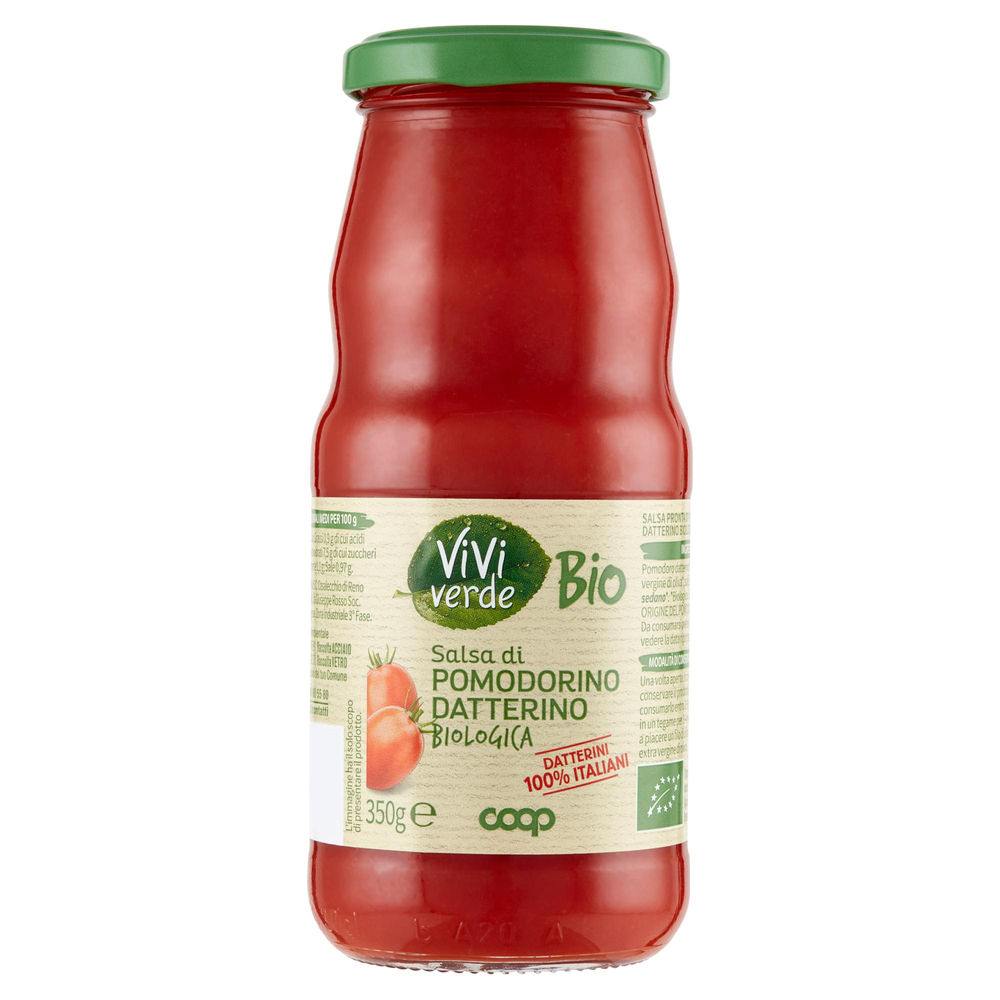 SALSA DI POMODORINO DATTERINO BIOLOGICA COOP VIVIVERDE G 350 - 0