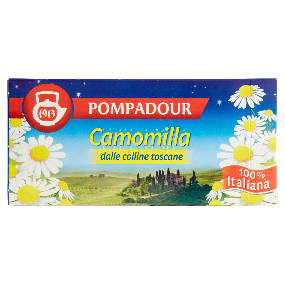 CAMOMILLA 100% ITALIANA POMPADOUR 18 FILTRI  SCATOLA G 30,6 - 5