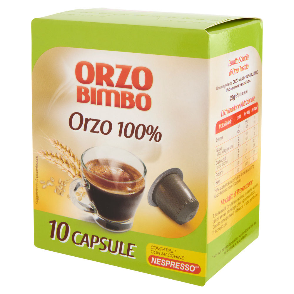 ORZOBIMBO CAPSULE PER MACCHINE NESPRESSO SACCHETTO PZ.10 X G 2,7 - 8