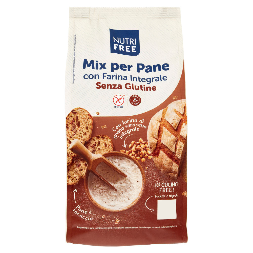 Mix per pane integrale senza glutine nutrifree kg.1