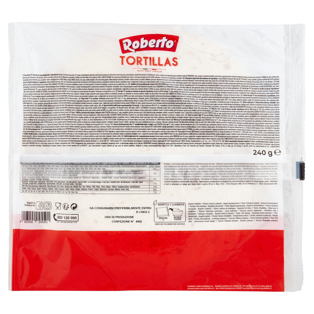 TORTILLAS ROBERTO BUSTA G 240 - 1